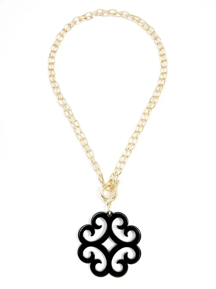 Black Pendant Necklace