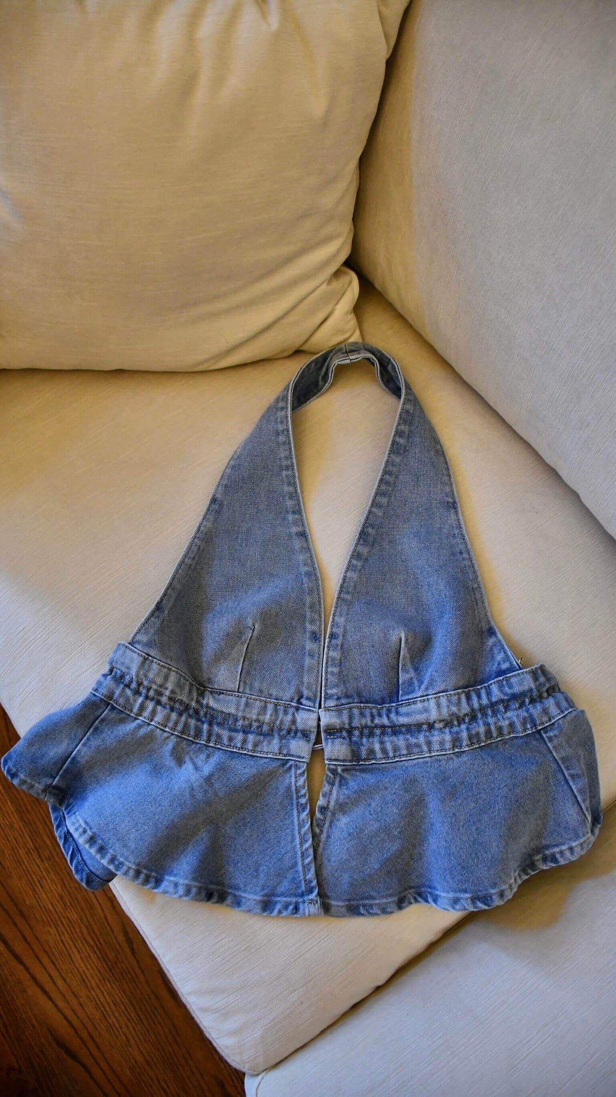 Susan Denim Halter Top