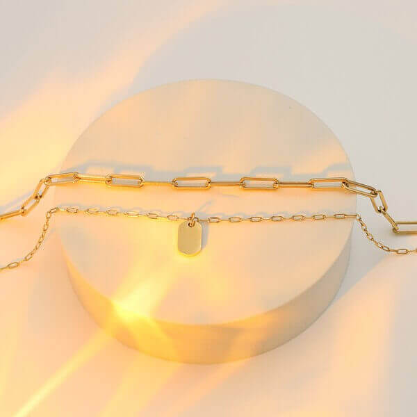 Paperclip 18K Stainless Steel Necklace