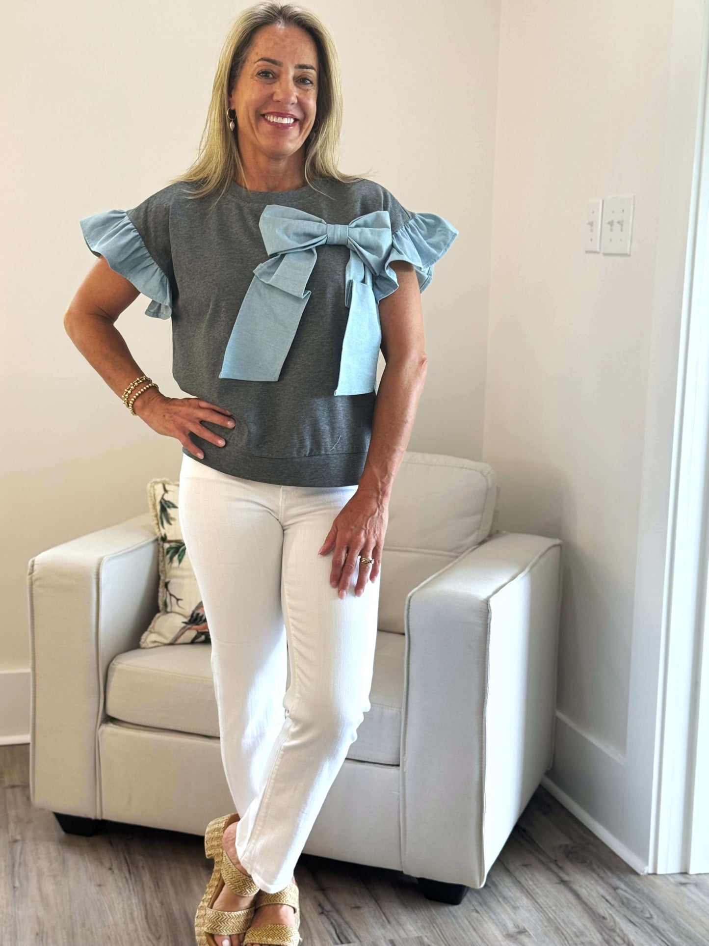 Lisa White Straight Leg Jeans