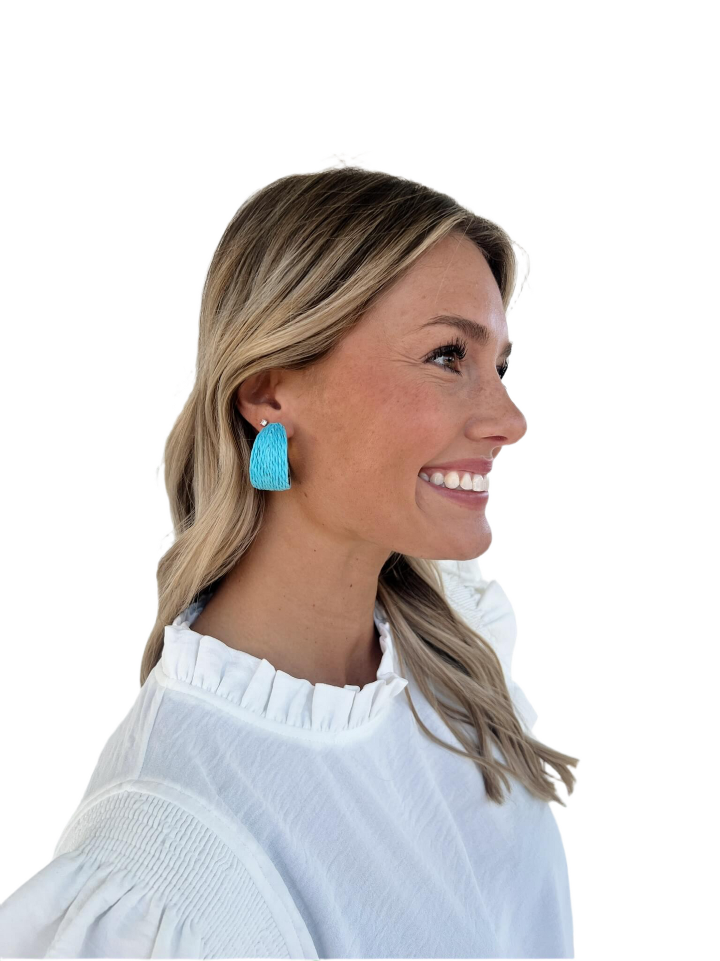 Blue Raffa Earring