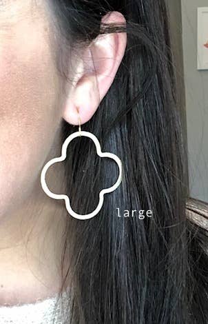 Gold Quatrefoil Earrings: Small