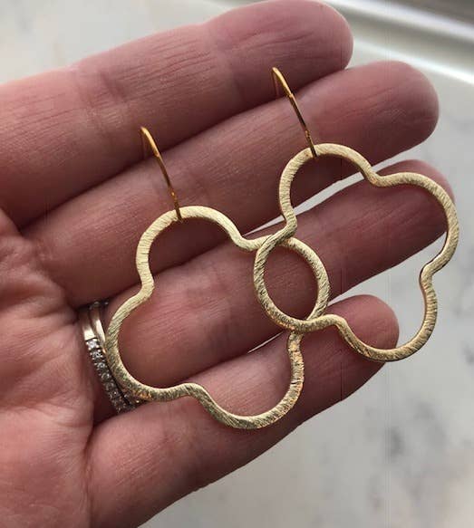 Gold Quatrefoil Earrings: Small