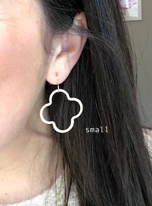 Gold Quatrefoil Earrings: Small
