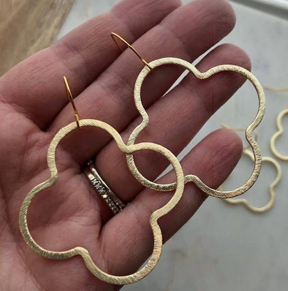 Gold Quatrefoil Earrings: Small