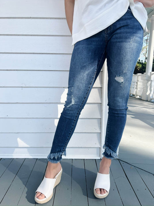 Callie Double Frayed Jean