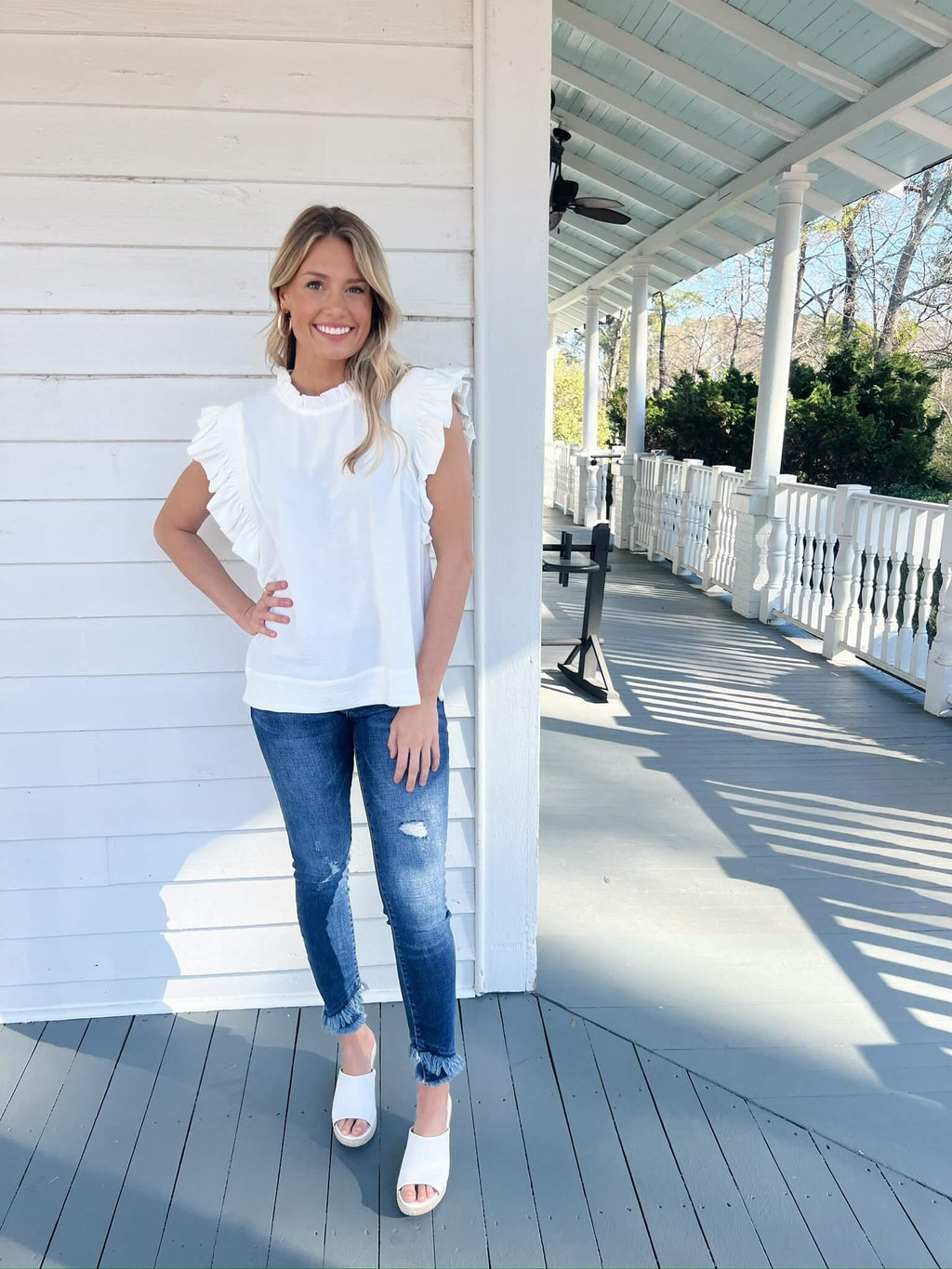 Callie Double Frayed Jean