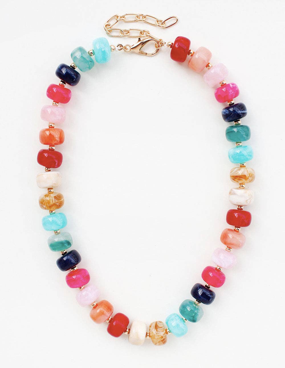 Bright Multi Beaded Necklace