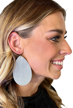 Leather Teardrop Earring