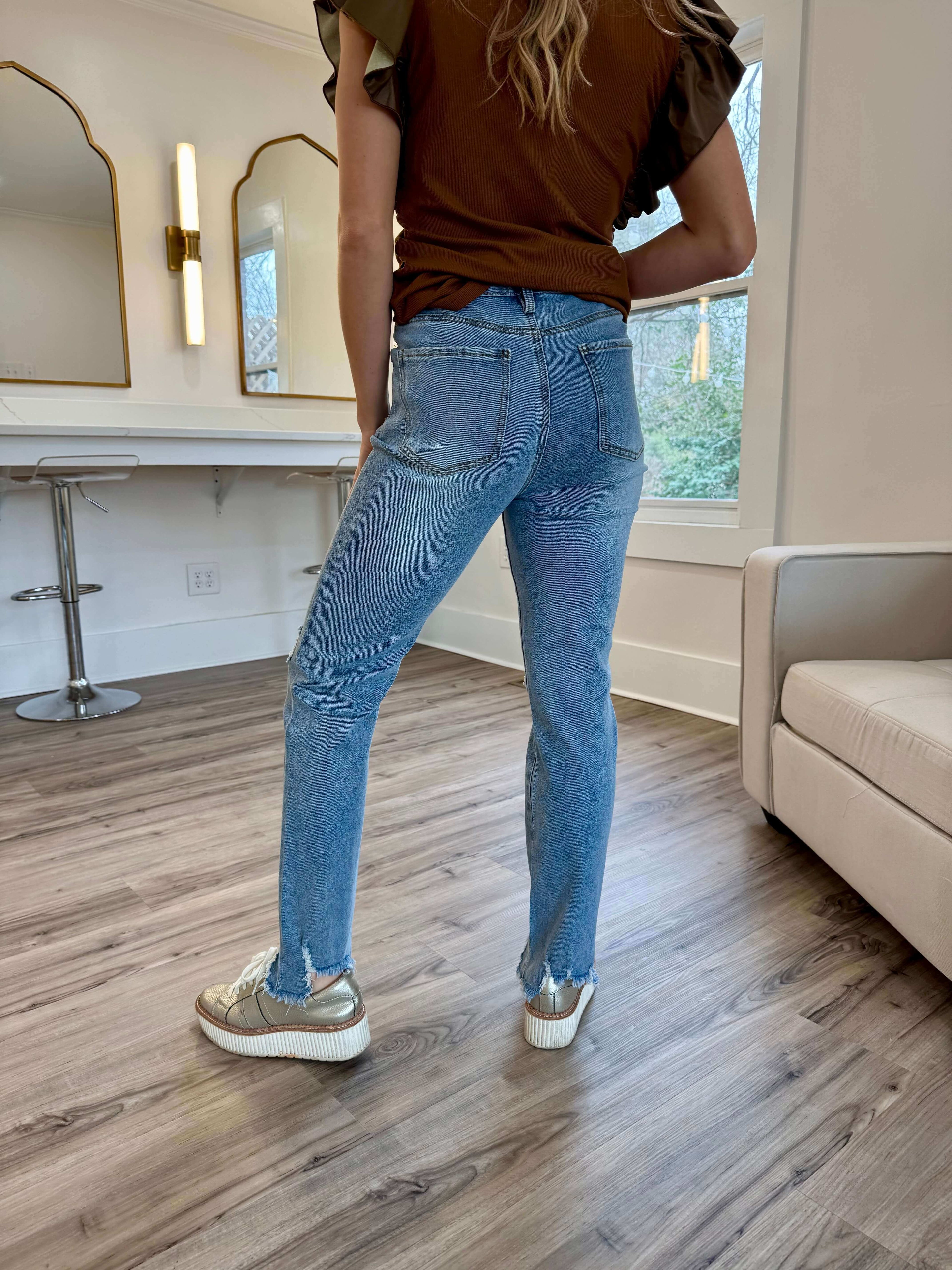 Jennie Raw Hem Jeans