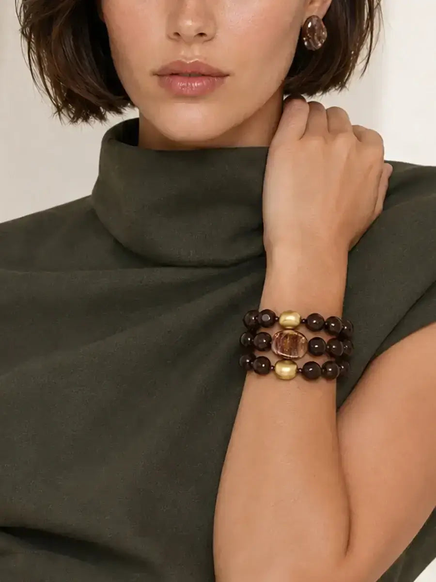 Estelle Beaded 3 Strand Bracelet