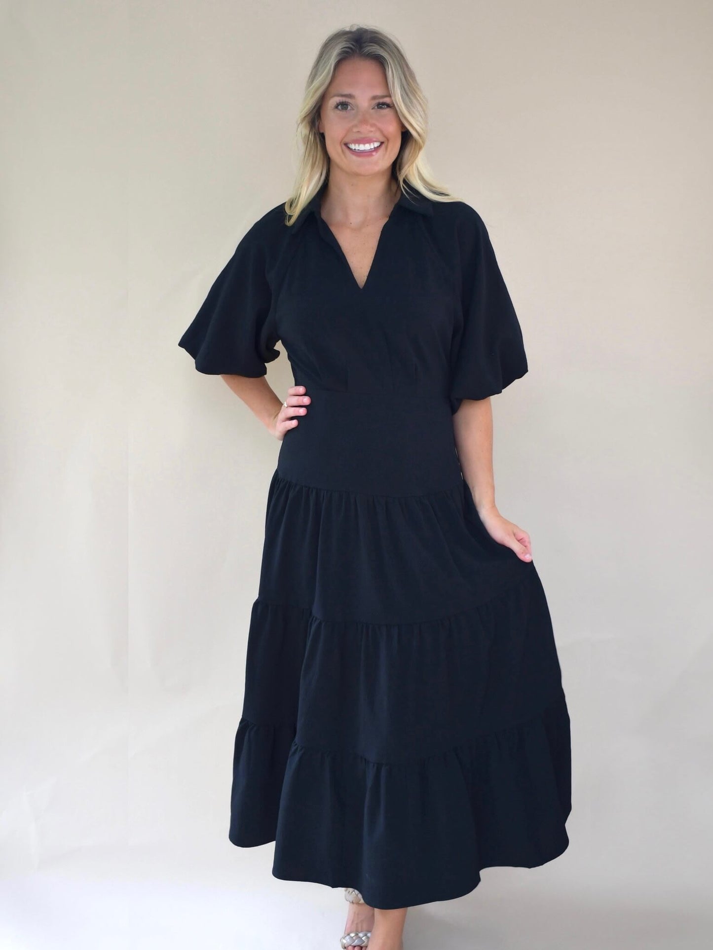 Maggie Black Maxi Dress