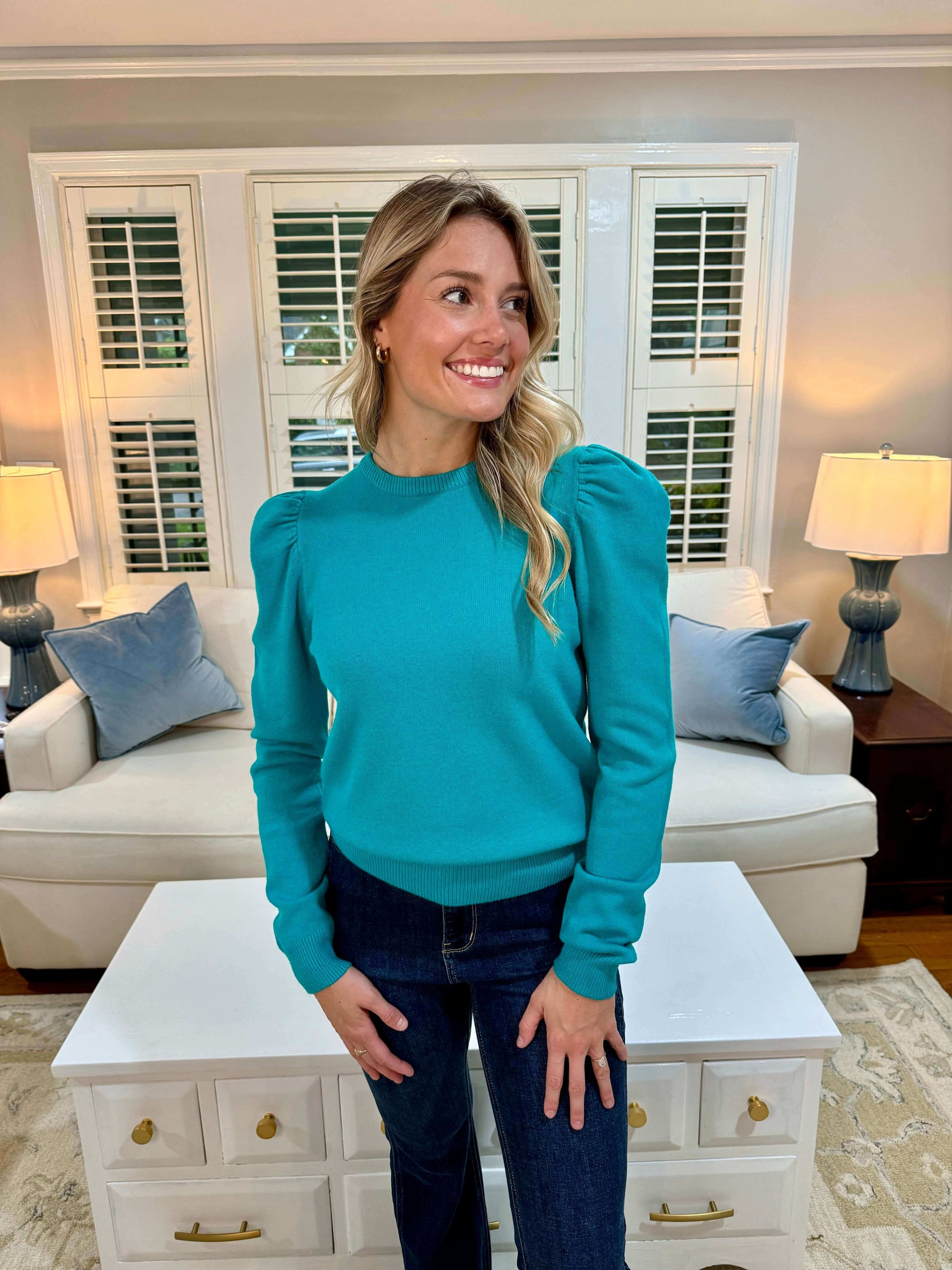 Jenny Puff Shoulder Sweater