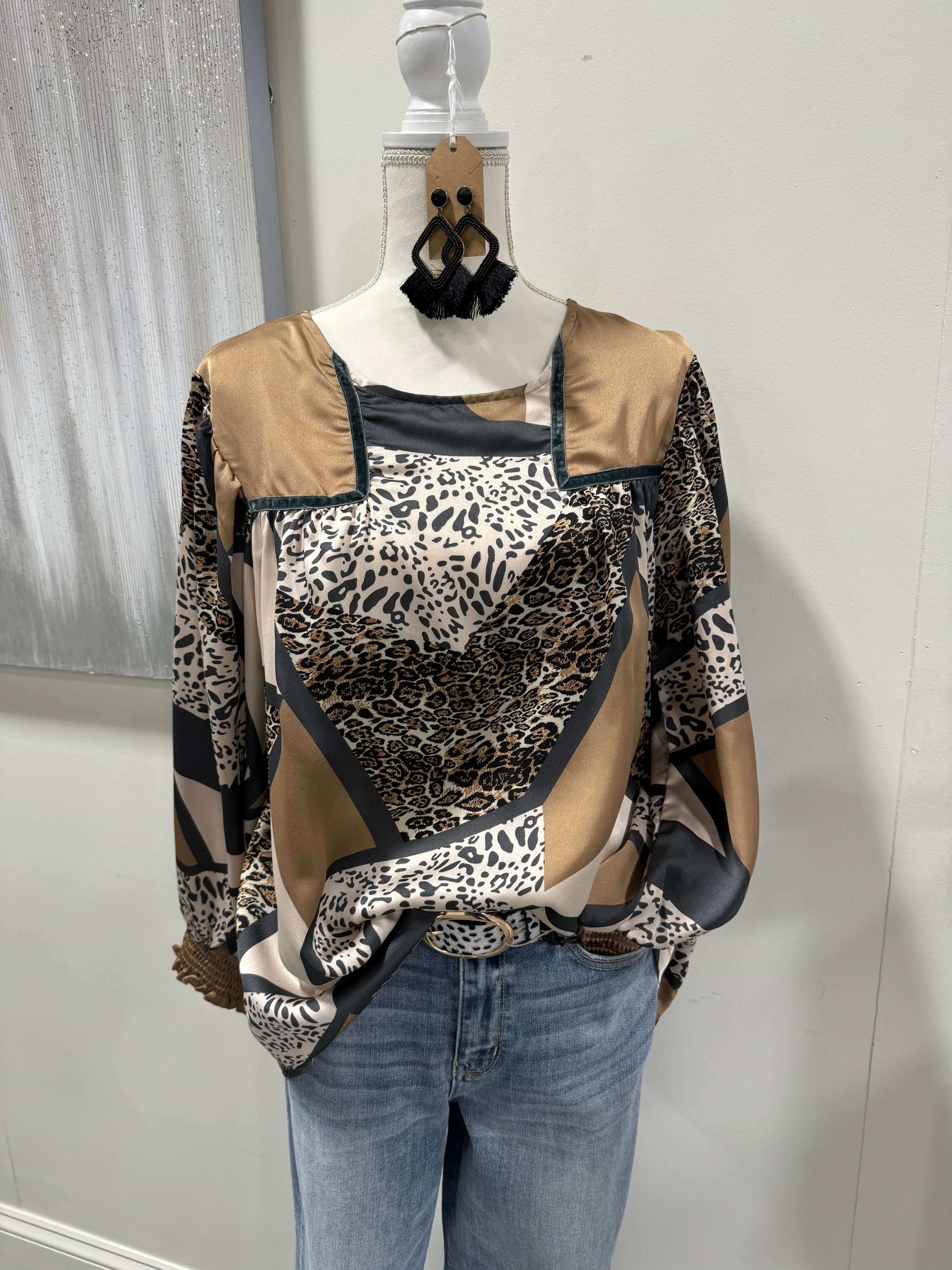 Daphne Animal Print Blouse