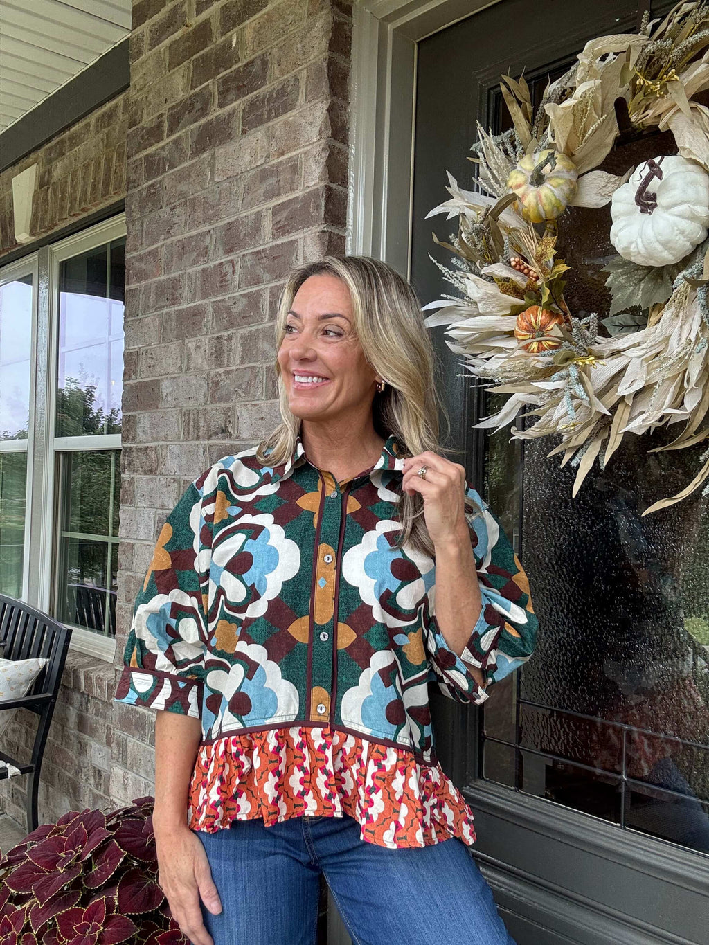 Ashley Abstract Blouse