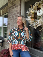 Ashley Abstract Blouse