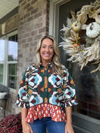 Ashley Abstract Blouse