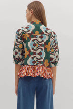 Ashley Abstract Blouse