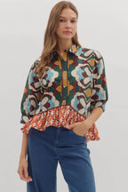 Ashley Abstract Blouse