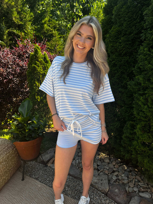Anna Stripe Skort Set