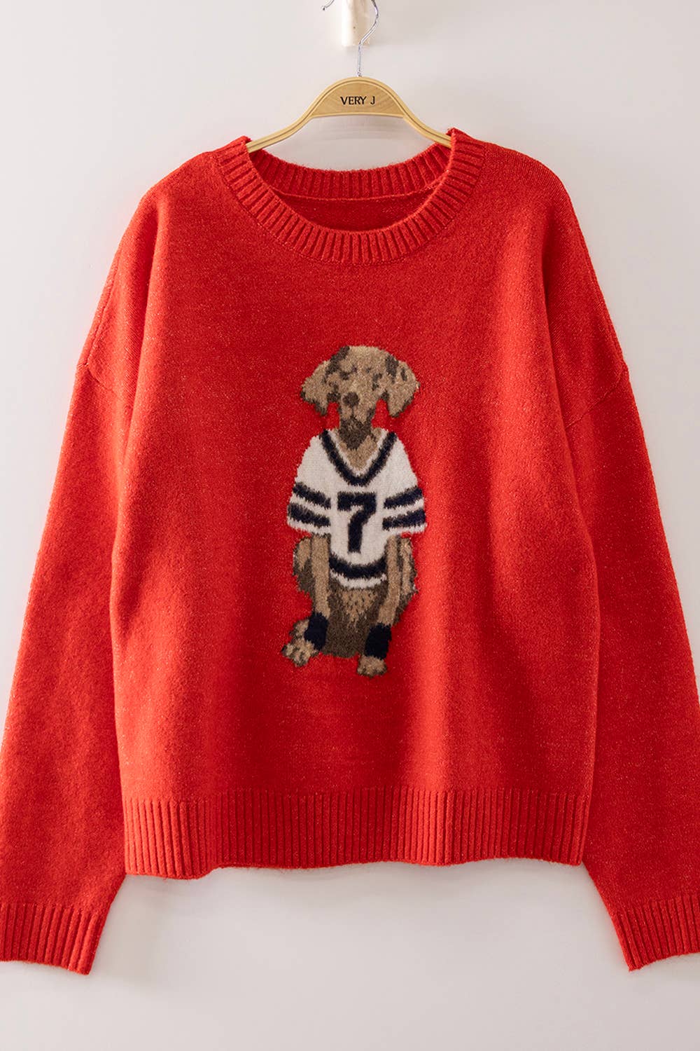 Dog Graphic Knit Sweater