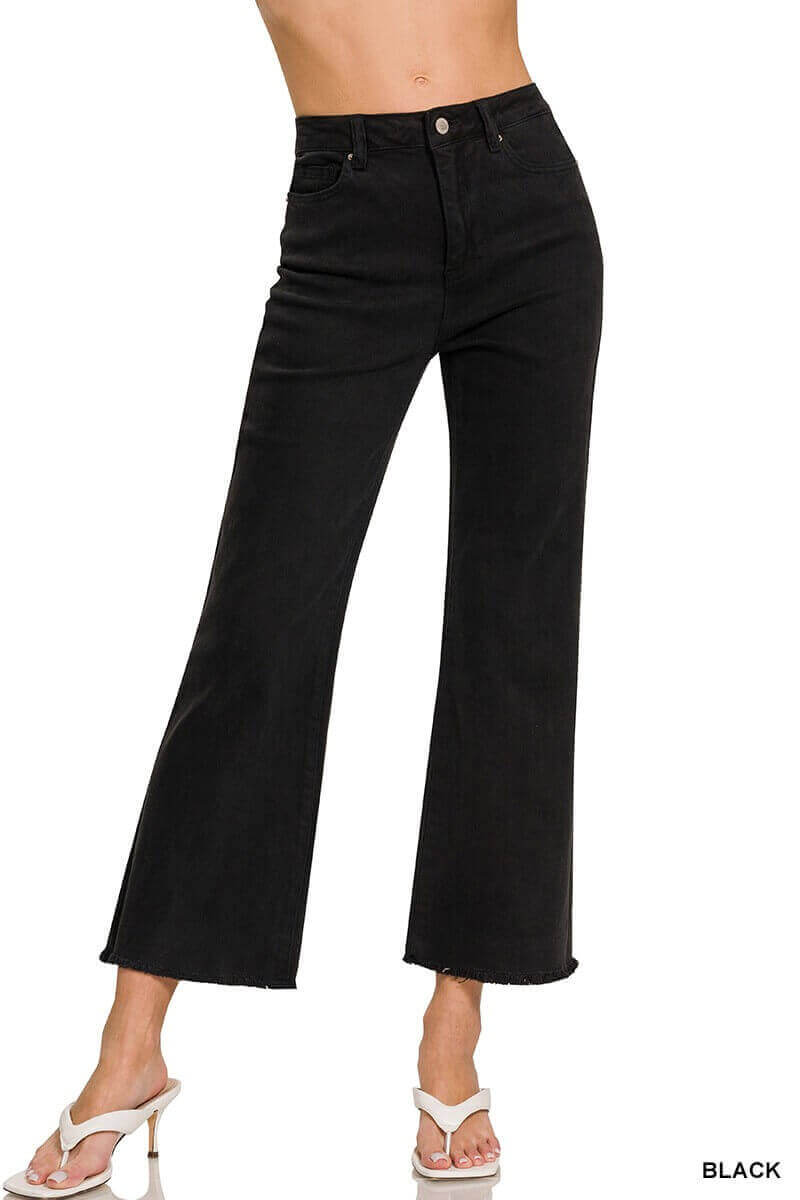 Barb Black Cropped Jeans