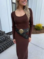 Nancy Black Coin Belt