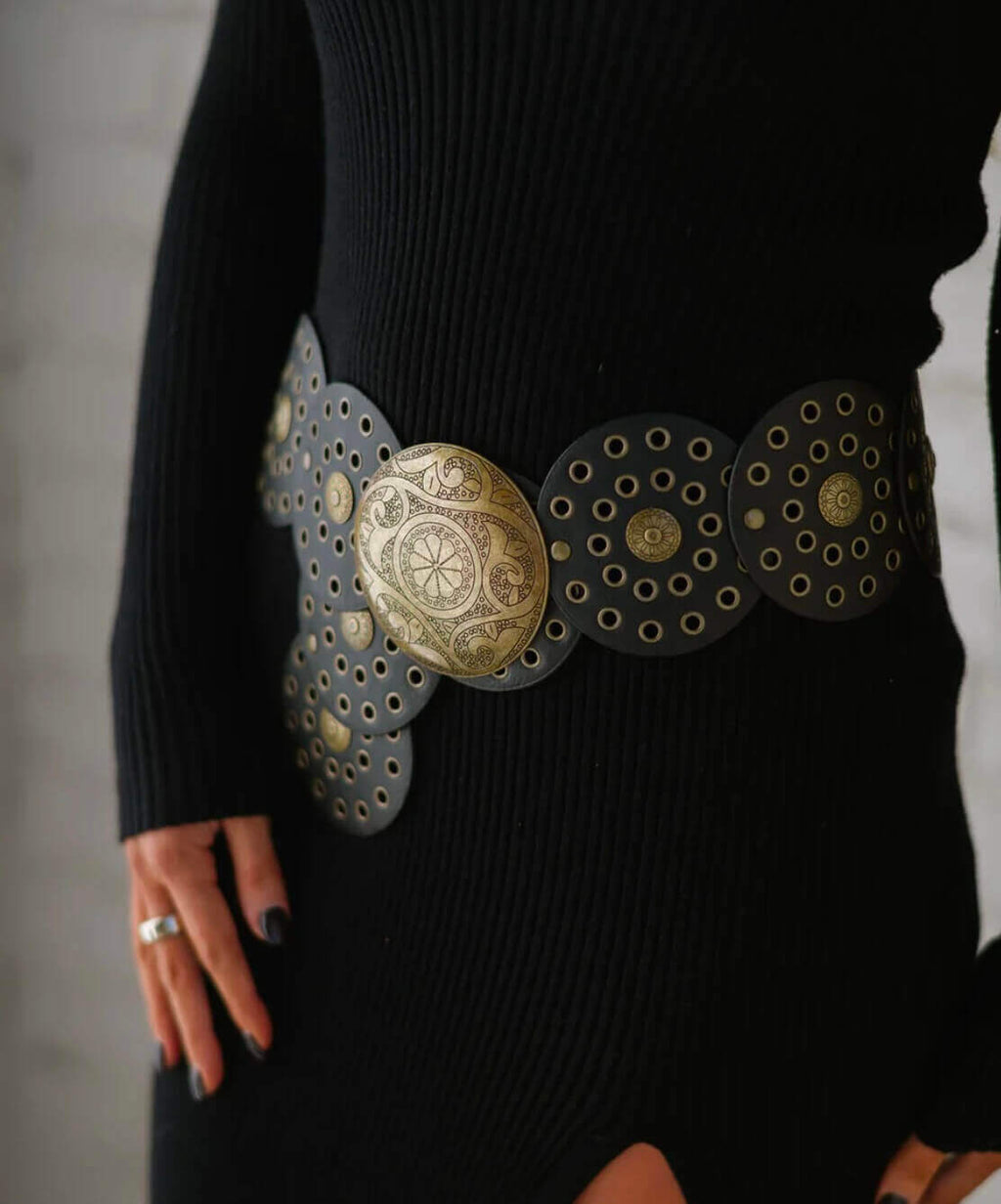 Nancy Black Coin Belt