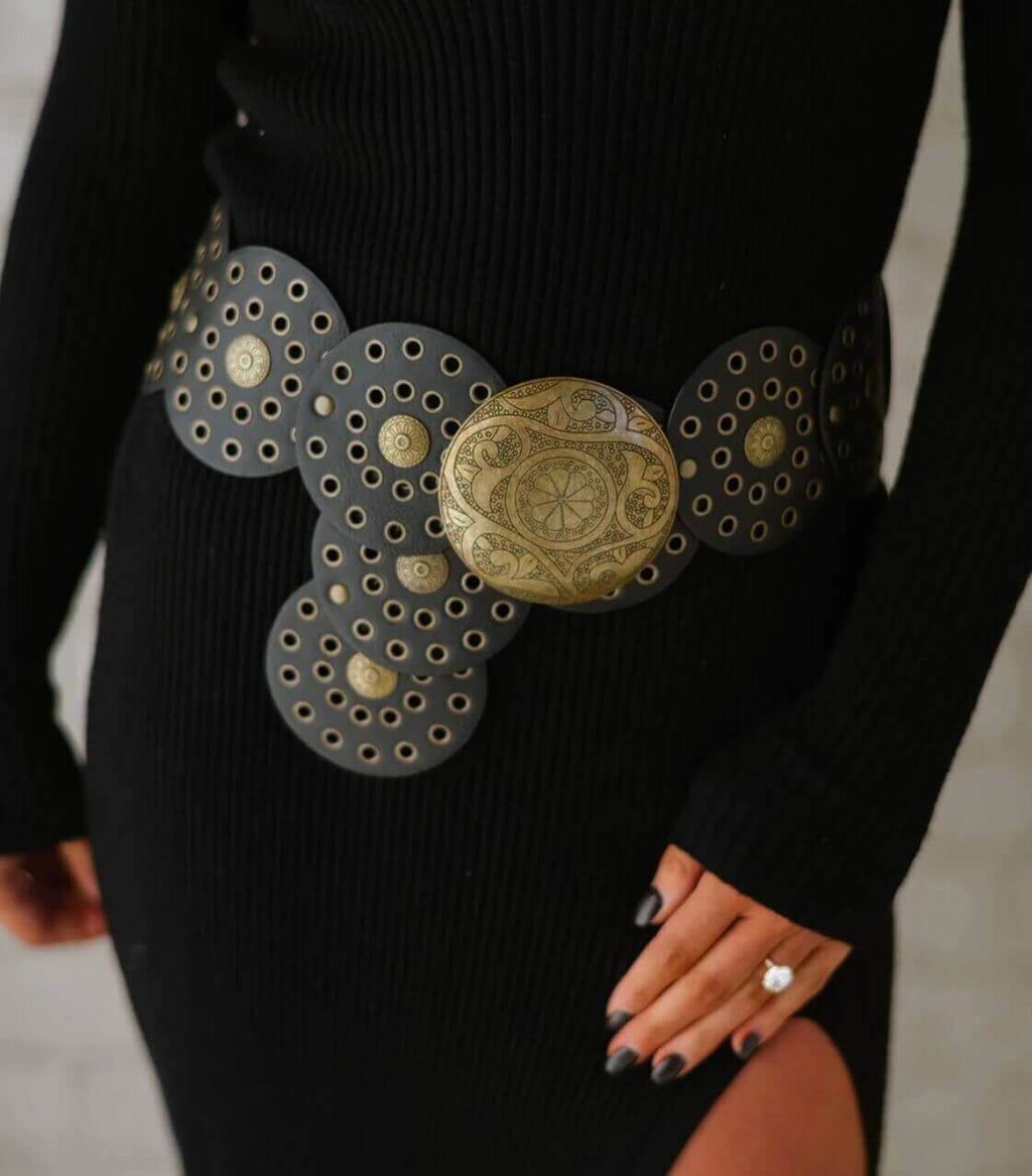 Nancy Black Coin Belt