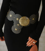 Nancy Black Coin Belt