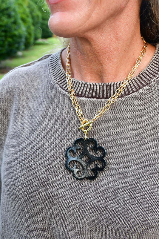 Black Pendant Necklace