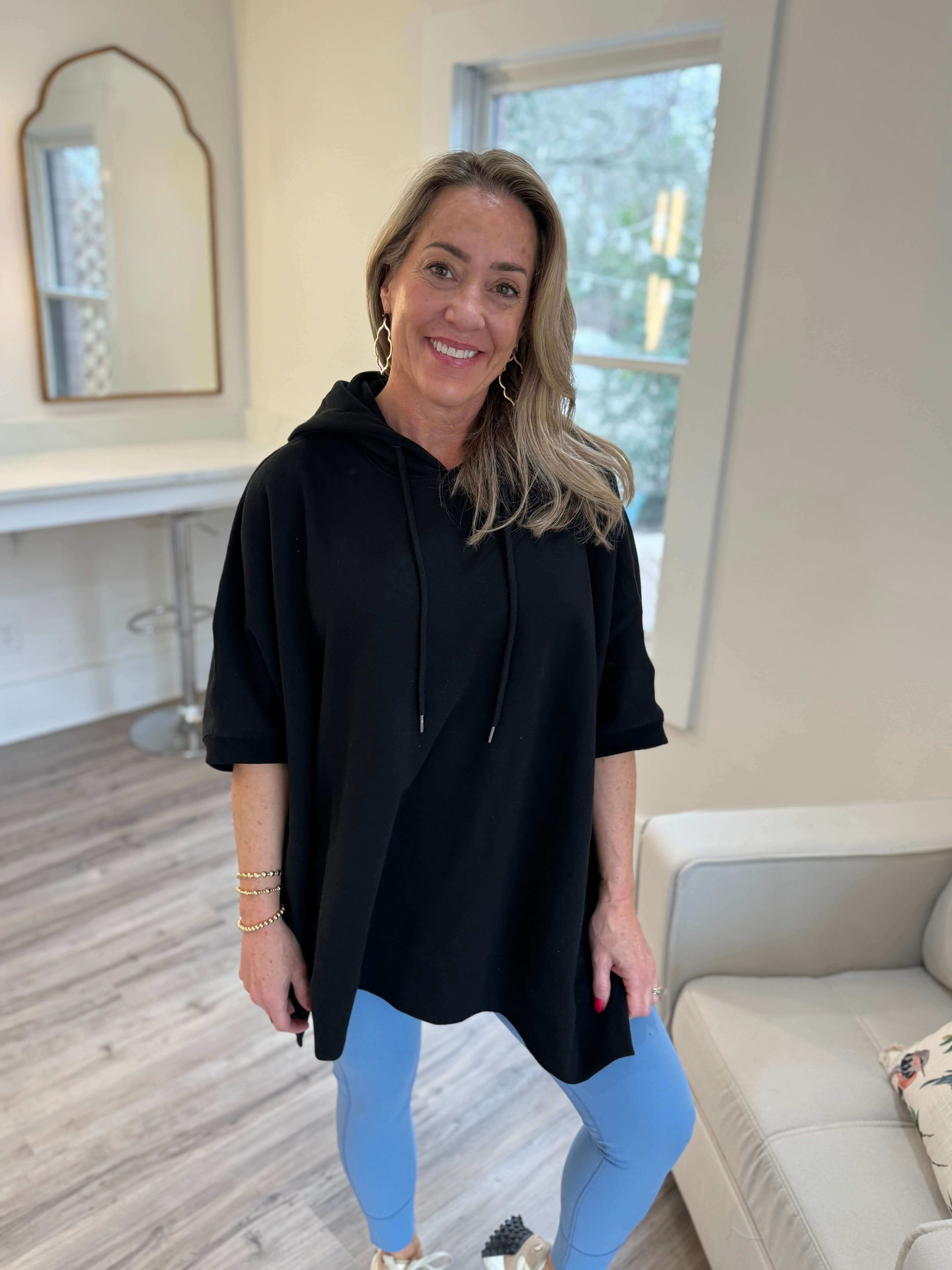 Kammie Oversized Black Hoodie