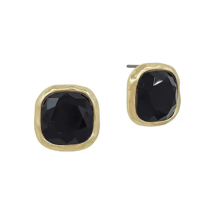Black Crystal Stud Earring