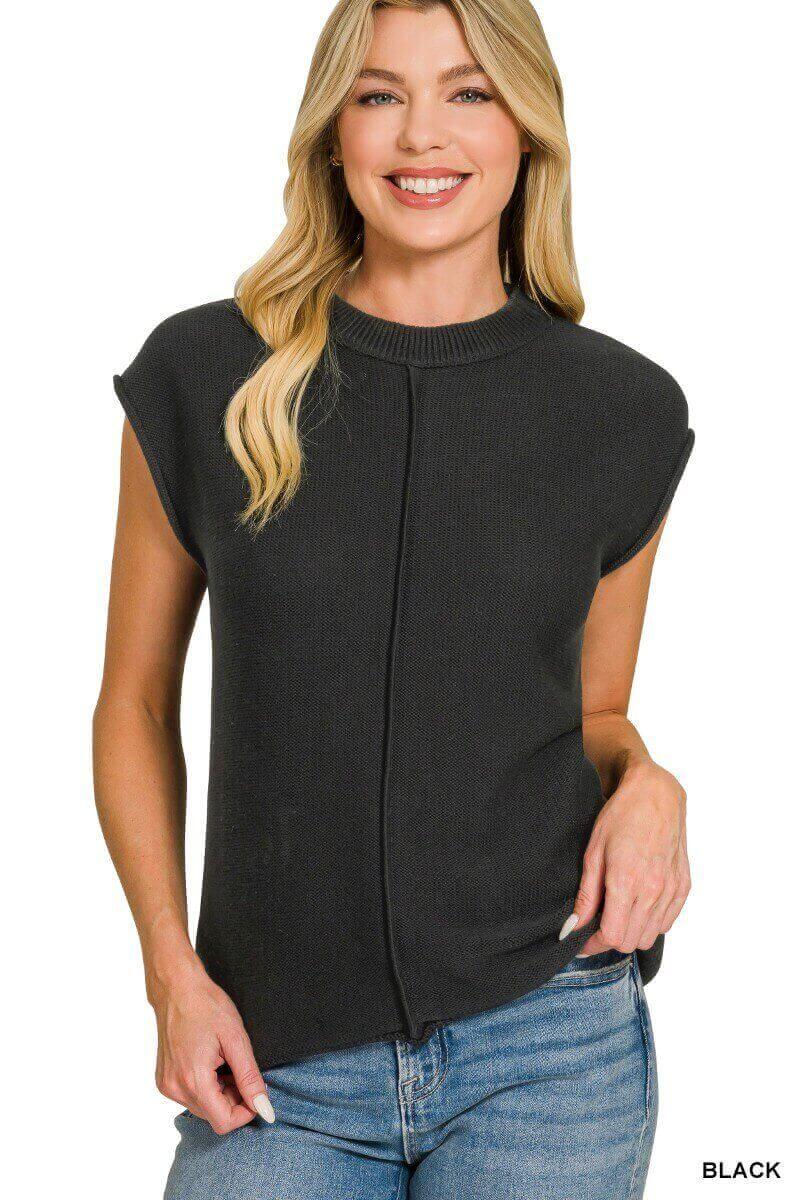 Greta Center Seam Sleeveless Sweater