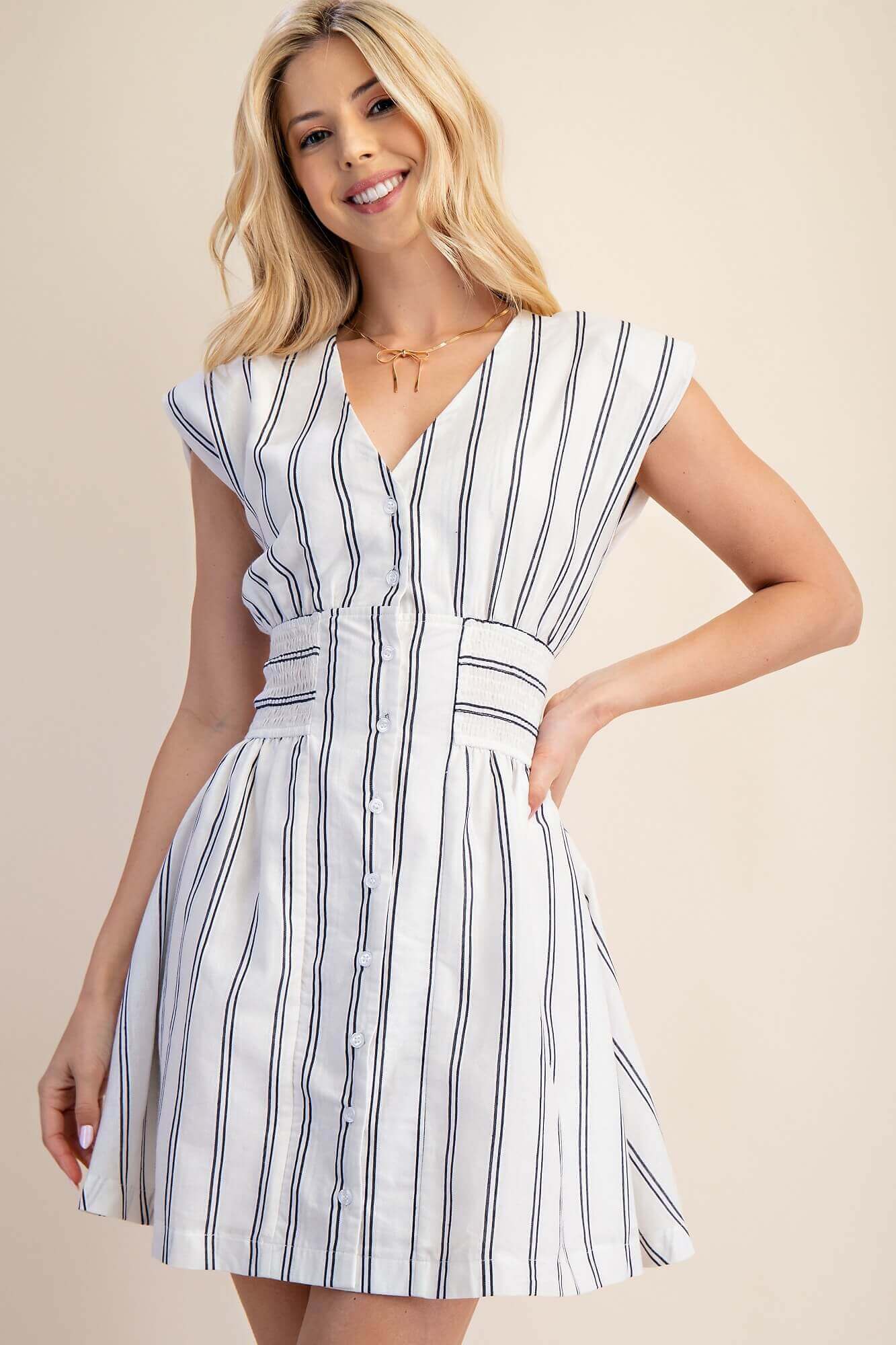 Jill Black and White Midi Dress