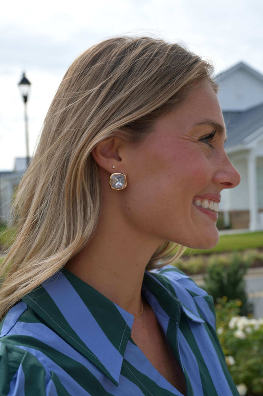Clear Crystal Stud Earring