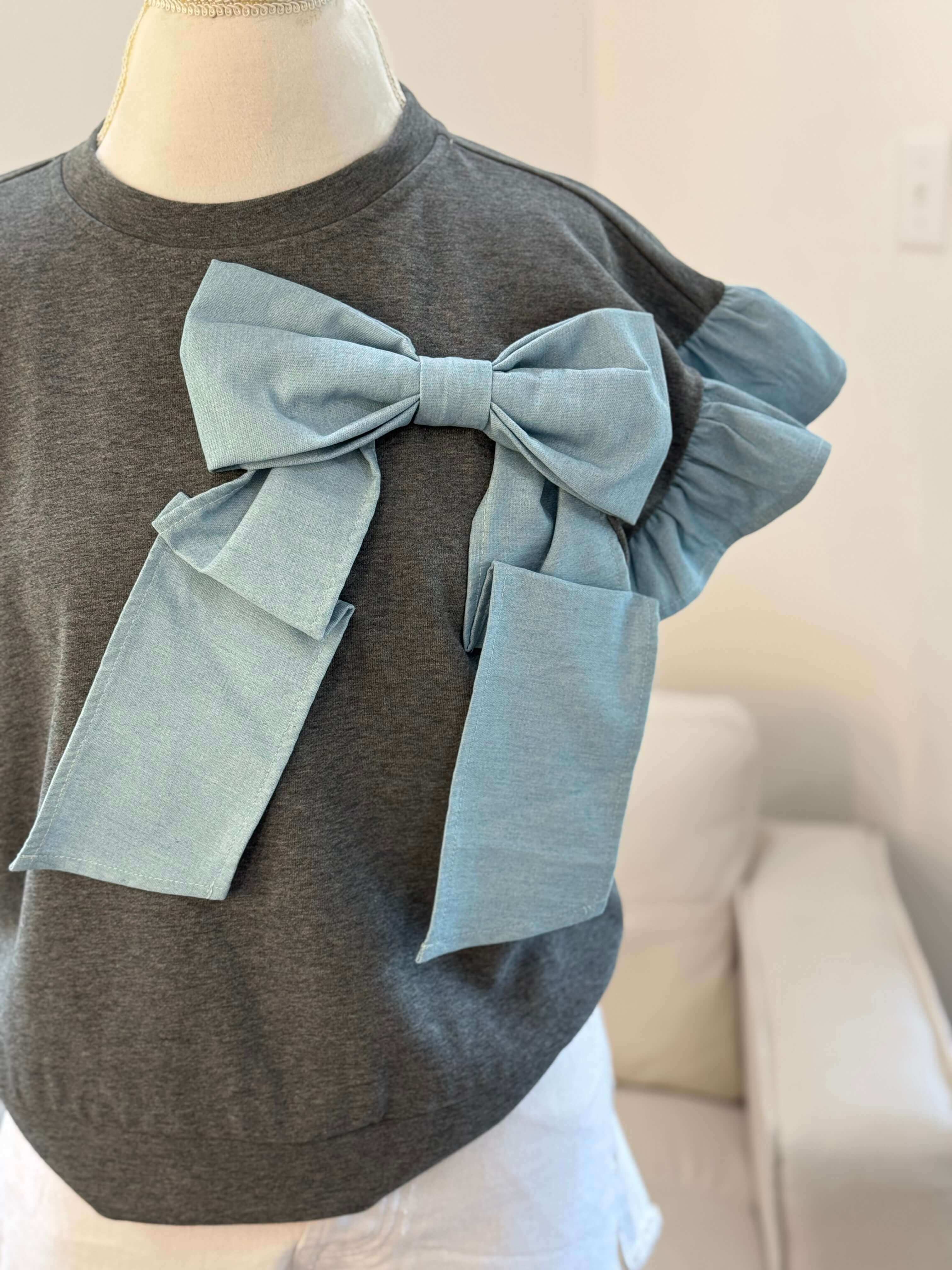 Phoebe French Terry Bow Top
