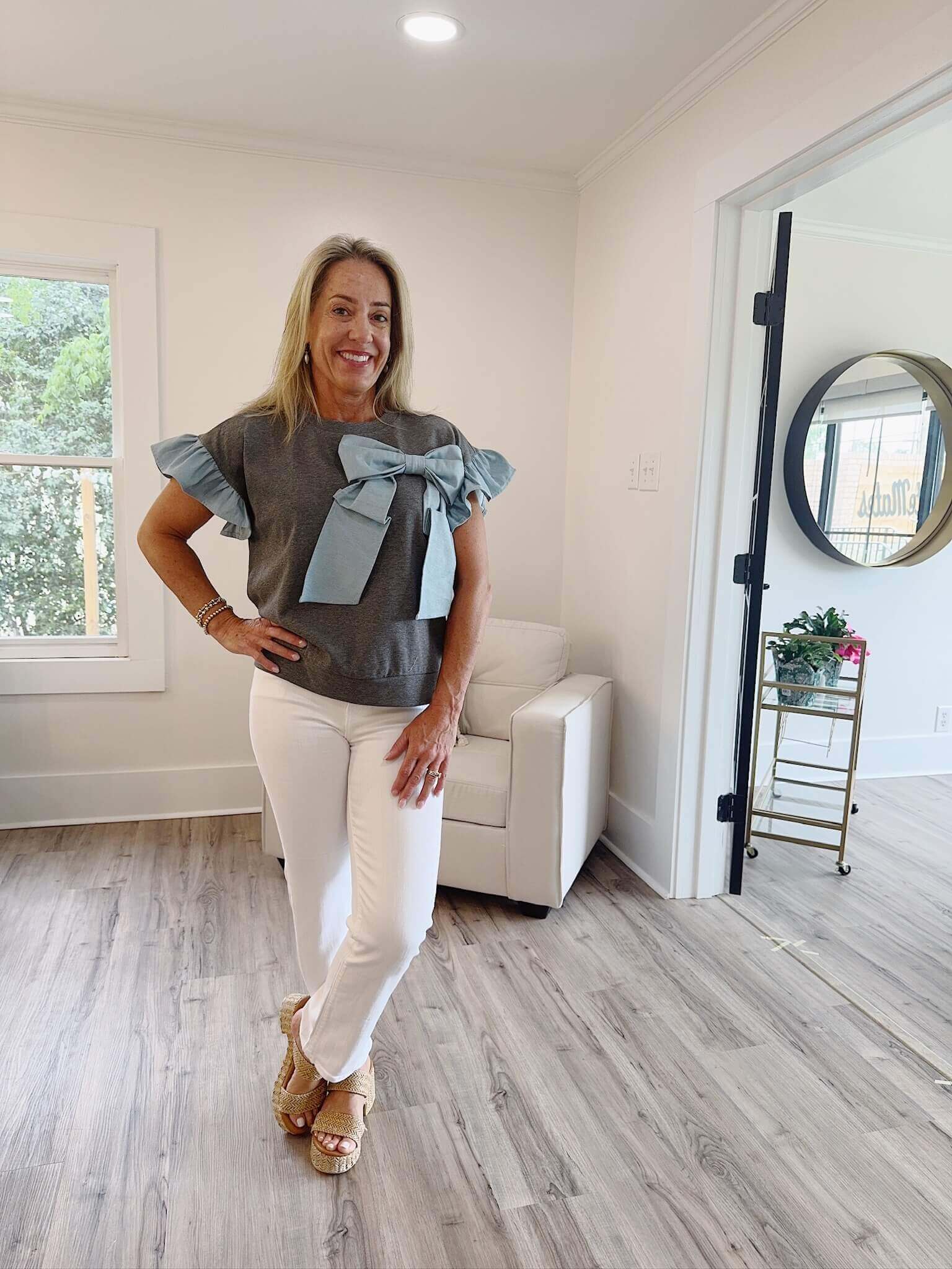 Phoebe French Terry Bow Top
