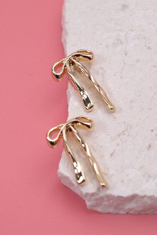 Bow Ribbon Stud Earrings