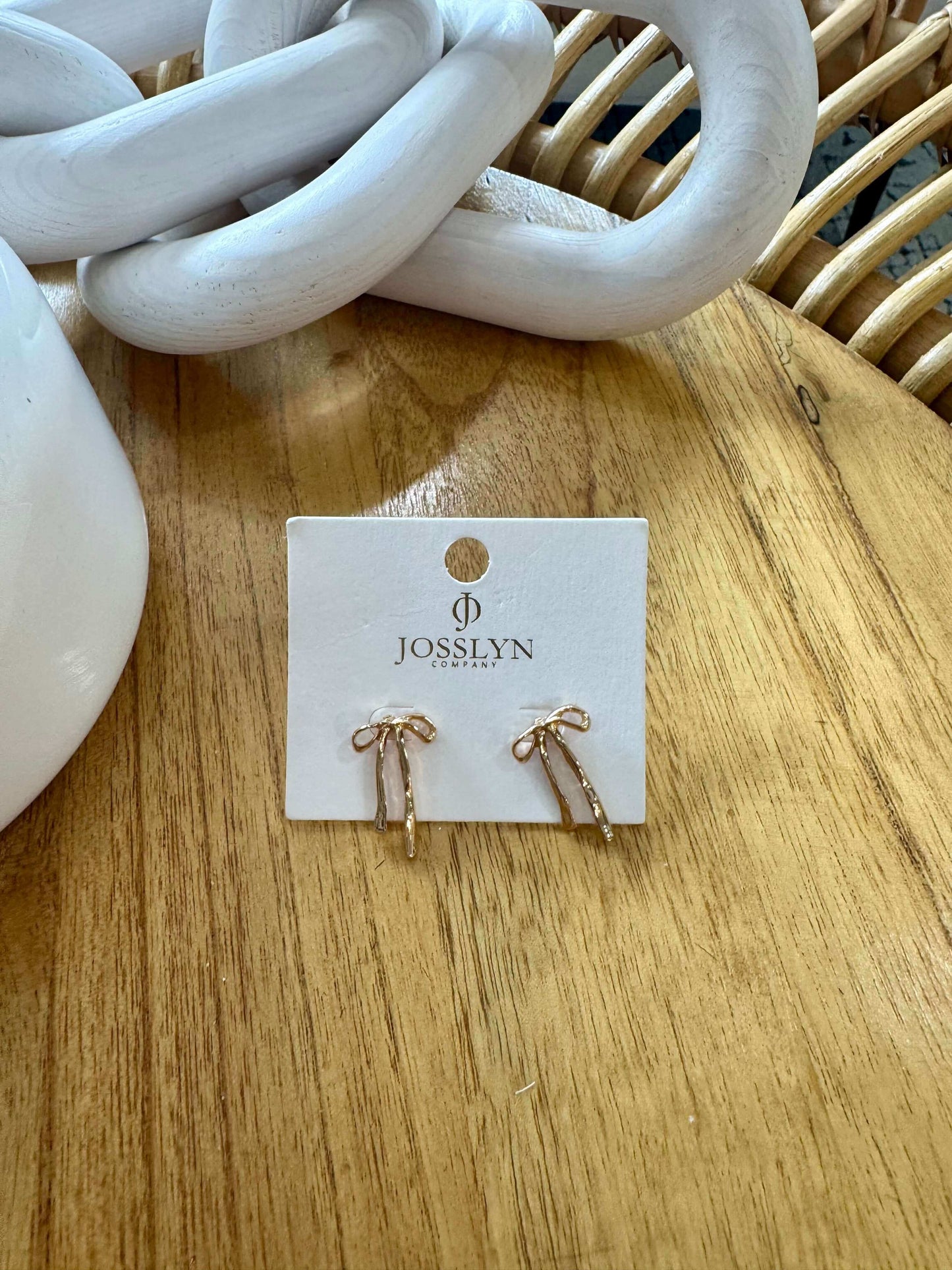 Bow Ribbon Stud Earrings