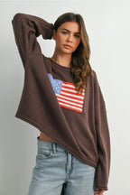 Kaylee Brown Flag Sweater