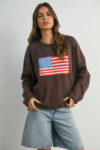 Kaylee Brown Flag Sweater