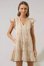 Tonya Stripe Shift Mini Dress