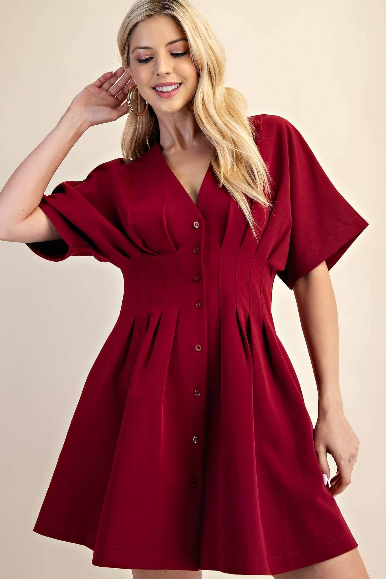 Sophie Burgundy Dress