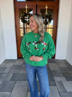 Sparkling Candy Cane Sweater