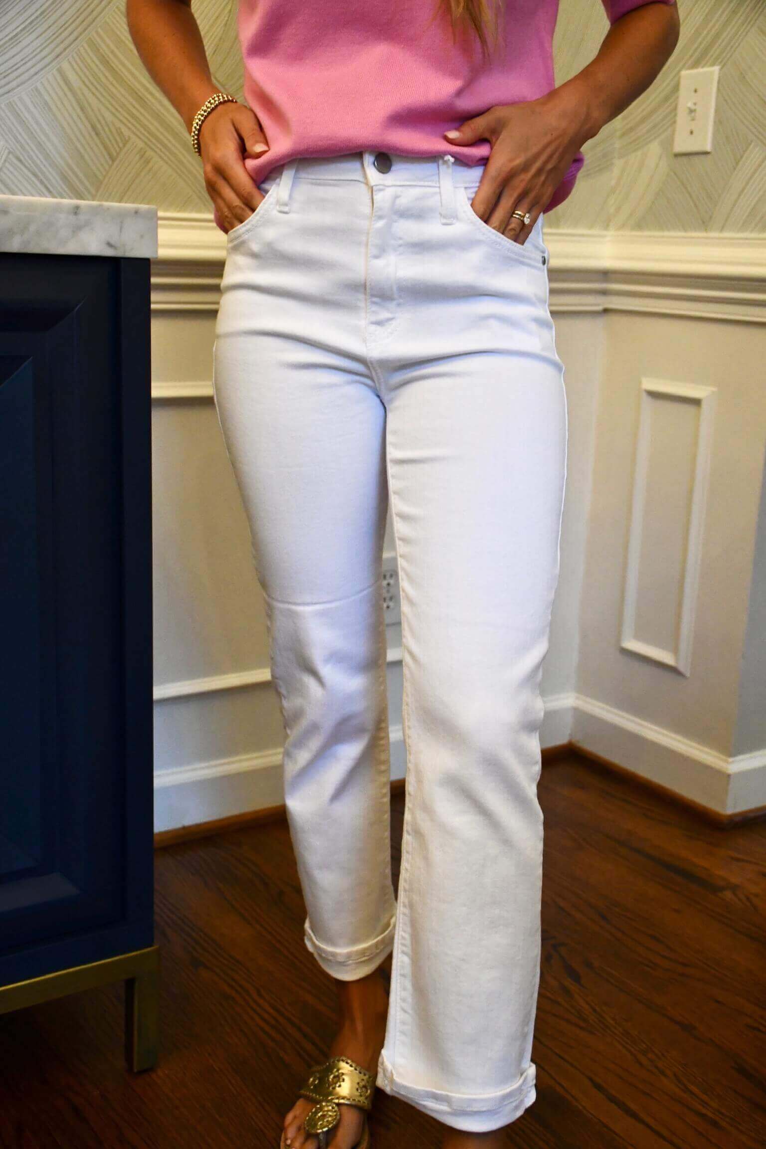 Lisa White Straight Leg Jeans