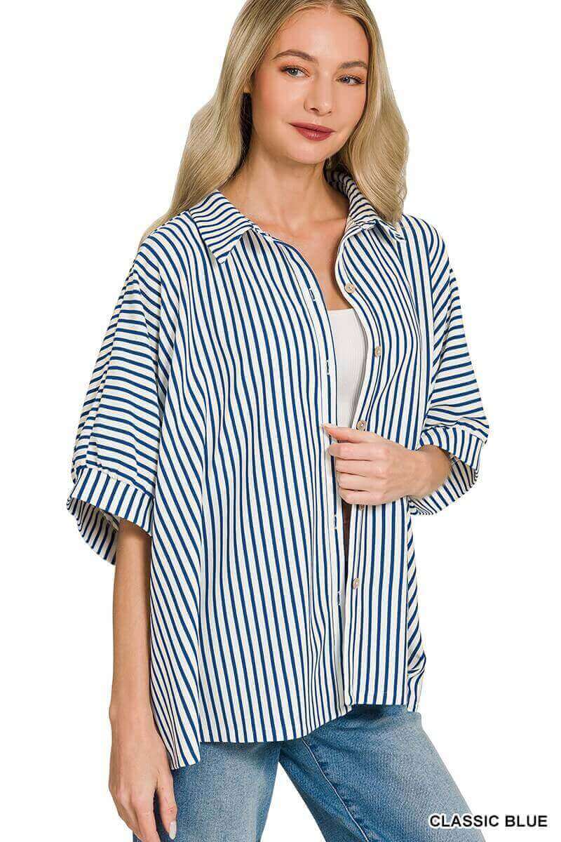 Addison Stripe Button Down