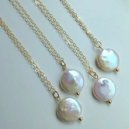 Freshwater Coin Pearl Necklace