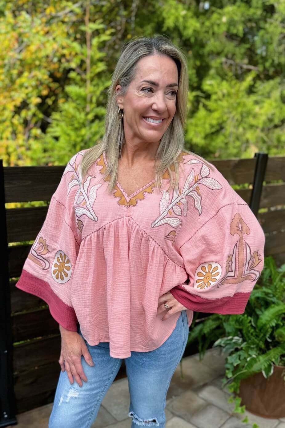 Julie Rose Embroidery Top