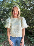 Blair Cream Puff Sleeve Blouse